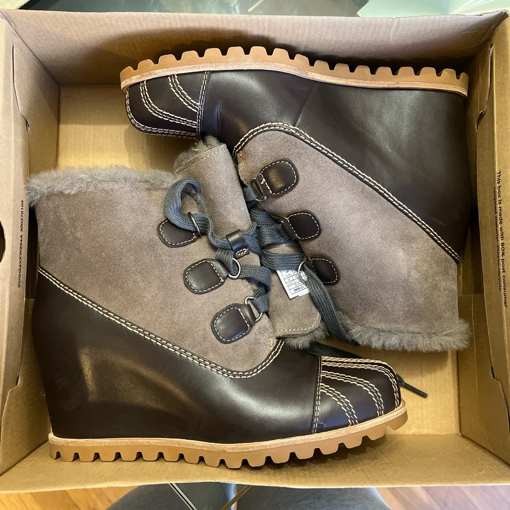 UGG Black and Brown Sole Boots